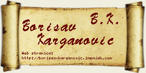 Borisav Karganović vizit kartica